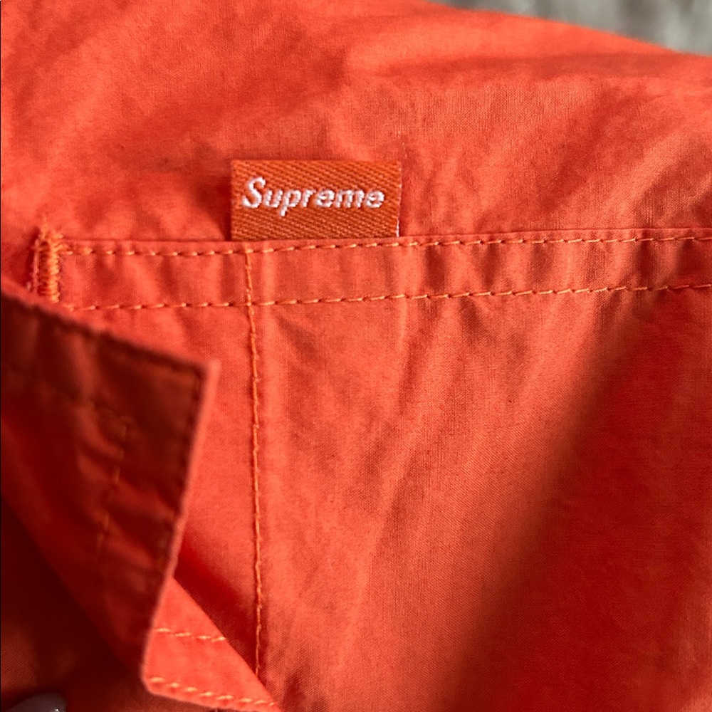 Supreme Bold Orange Cotton Cinch Windbreaker Cargo Pants Authentic Pre-Owned - Picture 5 of 8